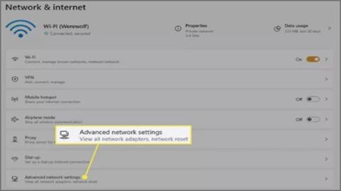 Advanced network settings