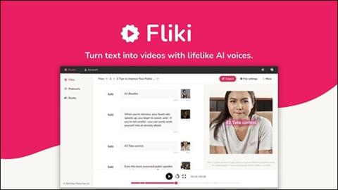 شرح أداة Fliki لتحويل النص إلى فيديو بالذكاء